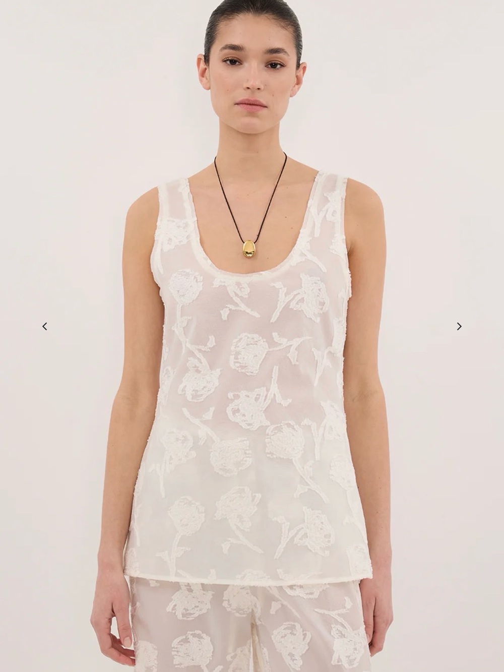 DISSH Azalea Off White Jacquard Cami Top
